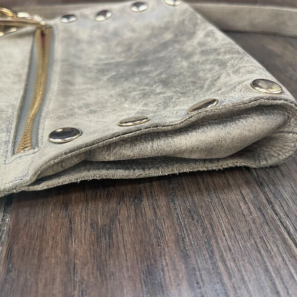 Hammitt Las Angeles, distressed leather gray, 7" x 8" cross body bag - Picture 10 of 13